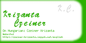 krizanta czeiner business card